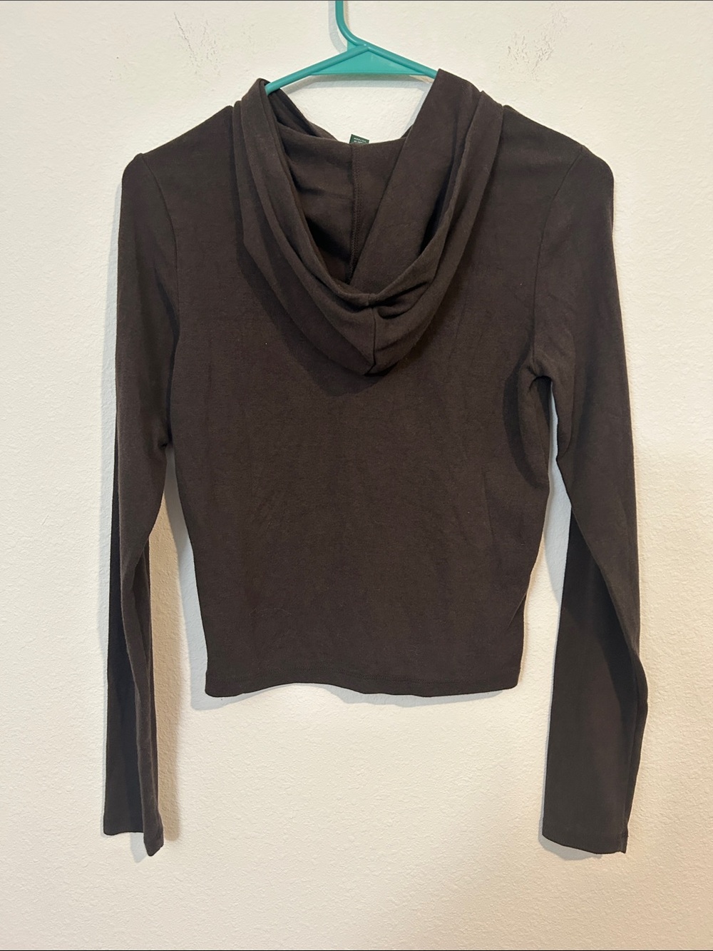 wild fable Brown Slim Hooded Long-Sleeve Top - Picture 3 of 3